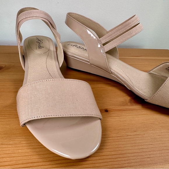 Life Stride | Women's Tan Sandals | Wedge Sandal - Picture 3 of 6